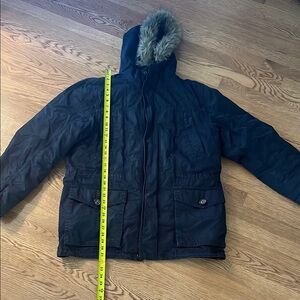 Tommy Hilfiger Black Jacket with Faux Fur Lining